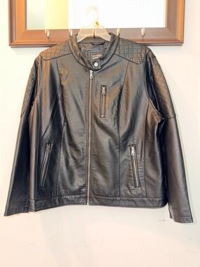 NWOT Levi's Plus Size Faux Leather Motocross Racer Jacket Size 2X